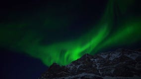 Aurora Borealis, Solar Wind, Alaska, Night, Polar Lights, Northern Lights Royalty Free Stock Images