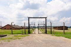 Auschwitz II - setor que de Birkenau eu bloqueio fotografia de stock Auschwitz II - setor que de Birkenau eu bloqueio fotografia de stock