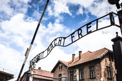 AUSCHWITZ, POLOGNE - 11 juillet 2017 ; Musée Auschwitz - holocauste Image libre de droits AUSCHWITZ, POLOGNE - 11 juillet 2017 ; Musée Auschwitz - holocauste Image libre de droits