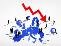Ausfall des Euros lizenzfreie abbildung Ausfall des Euros lizenzfreie abbildung