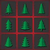 Ausschnitt-Weihnachtsbäume lizenzfreie abbildung Ausschnitt-Weihnachtsbäume lizenzfreie abbildung