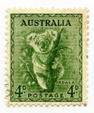 Australia cancelled stamp 1937 Koala Stock Photography Australia cancelled stamp 1937 Koala Stock Photography