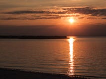 Austria - Sunset by the lake stock image Austria - Sunset by the lake stock image