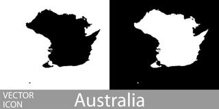 Austrália detalhou o mapa ilustração do vetor Austrália detalhou o mapa ilustração do vetor