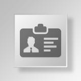 Ausweisikone Geschäfts-Konzept Identifikations-3D Stockfoto Ausweisikone Geschäfts-Konzept Identifikations-3D Stockfoto