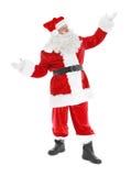 Authentieke Santa Claus die zich op witte achtergrond bevinden Stock Afbeelding Authentieke Santa Claus die zich op witte achtergrond bevinden Stock Afbeelding