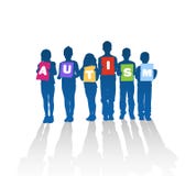 Autism vector with children holding letters stock illustration Autism vector with children holding letters stock illustration
