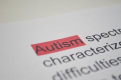 Autismo de la palabra, cierre para arriba imagen de archivo libre de regalías Autismo de la palabra, cierre para arriba imagen de archivo libre de regalías