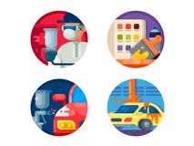 Auto painting set icons Royalty Free Stock Photos Auto painting set icons Royalty Free Stock Photos