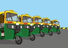 Auto rickshaw stand stock illustration Auto rickshaw stand stock illustration