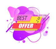 Autoadesivo liquido o etichetta di migliore di offerta vettore di vendita royalty illustrazione gratis Autoadesivo liquido o etichetta di migliore di offerta vettore di vendita royalty illustrazione gratis