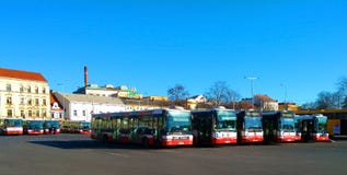 Autobus de transport en commun de ville à Prague photos stock Autobus de transport en commun de ville à Prague photos stock
