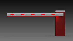 Automatische barri?re met een boom Betaald parkeren het 3d teruggeven stock illustratie Automatische barri?re met een boom Betaald parkeren het 3d teruggeven stock illustratie