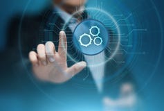 Automatyzaci oprogramowania technologii procesu systemu biznesu pojęcie obraz stock Automatyzaci oprogramowania technologii procesu systemu biznesu pojęcie obraz stock