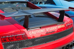 Automobile di Lamborghini Gallardo su esposizione immagine stock Automobile di Lamborghini Gallardo su esposizione immagine stock