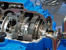 Gearbox cross-section. stock photo. Image of machining - 34224936