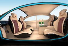 Autonomous car interior concept stock illustration Autonomous car interior concept stock illustration