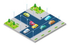 Autounfall und Unfall, vector isometrische Illustration 3D Zusammenstoß am Schnitt der Hauptleitung und der Nebenstraßen lizenzfreie abbildung Autounfall und Unfall, vector isometrische Illustration 3D Zusammenstoß am Schnitt der Hauptleitung und der Nebenstraßen lizenzfreie abbildung