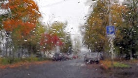 Autoverkehr im regnerischen Herbstwetter stock video footage Autoverkehr im regnerischen Herbstwetter stock video footage