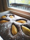 Autumn chocolate pear cake royalty free stock photos Autumn chocolate pear cake royalty free stock photos