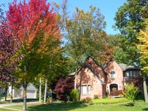 Autumn Colors With House Royalty Free Stock Photo Autumn Colors With House Royalty Free Stock Photo