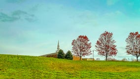 Autumn Country Road, outubro, New-jersey EUA fotografia de stock Autumn Country Road, outubro, New-jersey EUA fotografia de stock
