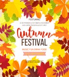 Autumn Festival Background. Invitation Banner With Fall Leaves. Vector Illustration Royalty Free Stock Photo Autumn Festival Background. Invitation Banner With Fall Leaves. Vector Illustration Royalty Free Stock Photo