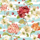 Autumn Hortensia und Lily Flowers Backgrounds Nahtloses schäbiges schickes mit Blumenmuster vektor abbildung Autumn Hortensia und Lily Flowers Backgrounds Nahtloses schäbiges schickes mit Blumenmuster vektor abbildung
