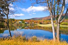 Autumn Landscape with Lake