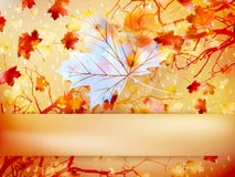 Autumn leave made of triangles. EPS 10 stock illustration Autumn leave made of triangles. EPS 10 stock illustration