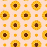 Autumn sunflowers pattern. Perfect for greetings card, textile, wallpapers. stock illustration Autumn sunflowers pattern. Perfect for greetings card, textile, wallpapers. stock illustration