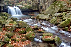 Autumn Waterfall Stock Image