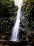 Avance waterfall. A beautiful waterfall in the rainforest royalty free stock photo Avance waterfall. A beautiful waterfall in the rainforest royalty free stock photo