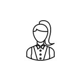 Avatar croupier outline icon. Signs and symbols can be used for web logo mobile app UI UX royalty free illustration Avatar croupier outline icon. Signs and symbols can be used for web logo mobile app UI UX royalty free illustration
