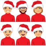 Avatar Santa Claus Hat d'hommes illustration de vecteur Avatar Santa Claus Hat d'hommes illustration de vecteur