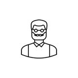 Avatar writer outline icon. Signs and symbols can be used for web logo mobile app UI UX vector illustration Avatar writer outline icon. Signs and symbols can be used for web logo mobile app UI UX vector illustration