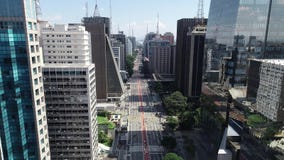 Avenida Paulista Paulista avenue, Sao Paulo city, Brazil.