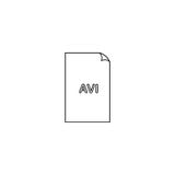 AVI-symbol, för formatfiltyp för avi ljudsignal video symbol, grafisk användargränssnittbeståndsdel för applikationer, websites & royaltyfri illustrationer AVI-symbol, för formatfiltyp för avi ljudsignal video symbol, grafisk användargränssnittbeståndsdel för applikationer, websites & royaltyfri illustrationer