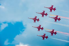 Aviatic Erscheinen Flugzeuge an einem aviatic Erscheinen lizenzfreie stockfotos Aviatic Erscheinen Flugzeuge an einem aviatic Erscheinen lizenzfreie stockfotos