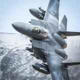 Avion de chasse américain F15 images libres de droits Avion de chasse américain F15 images libres de droits