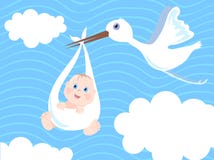 Aviso del nacimiento del bebé stock de ilustración Aviso del nacimiento del bebé stock de ilustración