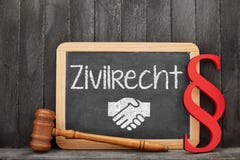 Avocat de spécialiste pour le concept de Droit Civil de Zivilrecht avec le paragr photos stock Avocat de spécialiste pour le concept de Droit Civil de Zivilrecht avec le paragr photos stock
