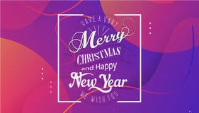 Ayez le Joyeux Noël et la bonne année mêmes que nous te souhaitons le logo de lettrage sur le fond de gradient, calibre de concep illustration de vecteur Ayez le Joyeux Noël et la bonne année mêmes que nous te souhaitons le logo de lettrage sur le fond de gradient, calibre de concep illustration de vecteur