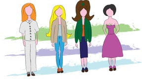 Ayuna el bosquejo de la moda libre illustration Ayuna el bosquejo de la moda libre illustration