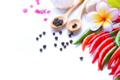 Aziatische verse de kruiden Plantaardige tomaat van het ingrediëntenvoedsel, Spaanse pepers, g stock afbeelding Aziatische verse de kruiden Plantaardige tomaat van het ingrediëntenvoedsel, Spaanse pepers, g stock afbeelding