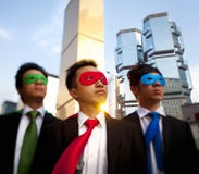 Azjatyccy biznesowi superheros, Hong Kong fotografia royalty free Azjatyccy biznesowi superheros, Hong Kong fotografia royalty free