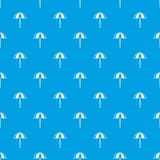 Azul inconsútil del vector del modelo del parasol de playa stock de ilustración Azul inconsútil del vector del modelo del parasol de playa stock de ilustración