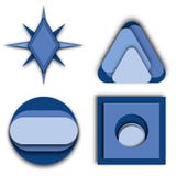 Azul múltiplo Logo Ideas colorido ilustração royalty free Azul múltiplo Logo Ideas colorido ilustração royalty free