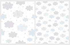 Azul y Gray Clouds abstractos mullidos con la lluvia de la forma de la estrella aislada en un fondo blanco ilustración del vector Azul y Gray Clouds abstractos mullidos con la lluvia de la forma de la estrella aislada en un fondo blanco ilustración del vector