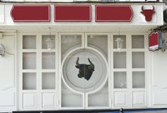 Açougue ou restaurante Quadro indicador vazio foto de stock Açougue ou restaurante Quadro indicador vazio foto de stock